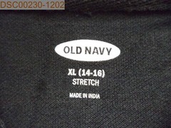 Old Navy Boy’s Pique Polo, XL (14-16), Black, 495109110857, 17″ Bust, 27″ Length