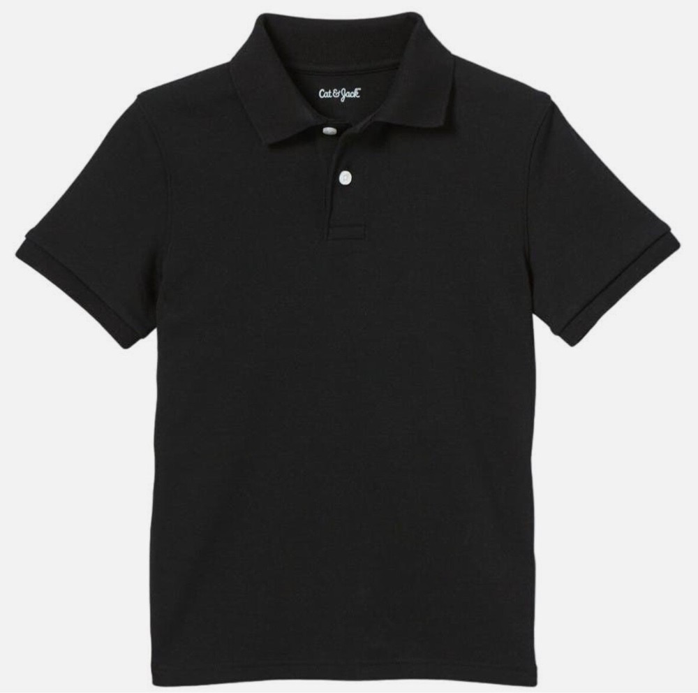 Boys’ Short Sleeve Interlock Uniform Polo Shirt Cat & Jack S (6/7) Black