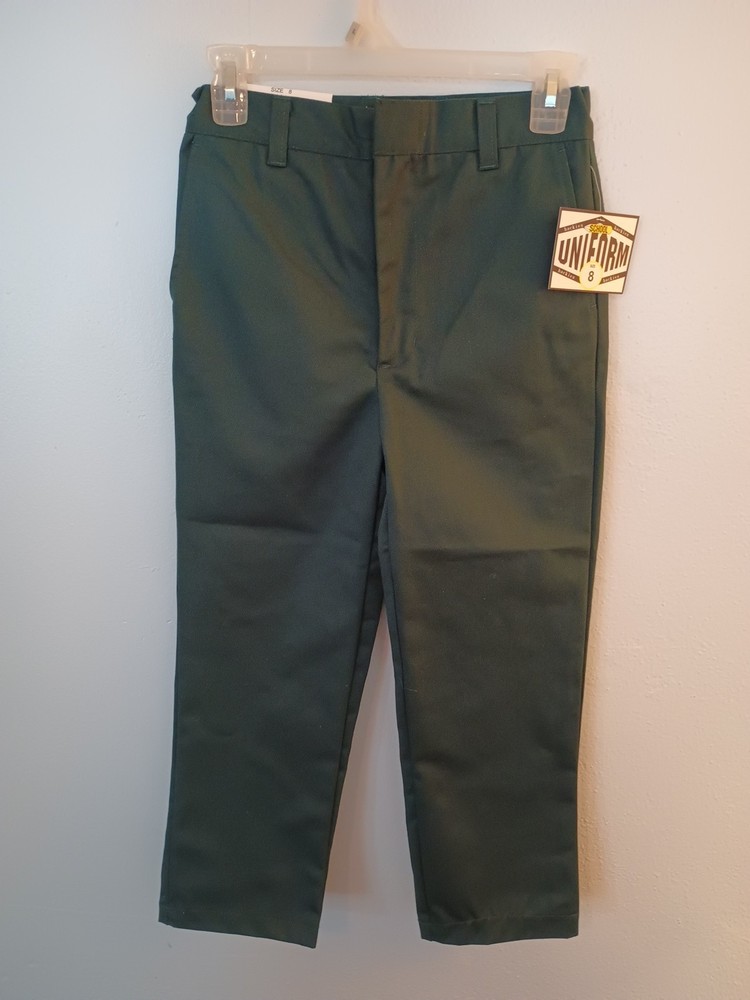 Hackies School Uniform Pant Size 8 Regular Forest Green NWT