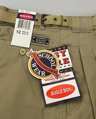 Bugle Boy Khaki Pants Boys Pants Prep School Uniform w/ Belt Sizes: 8 – 20