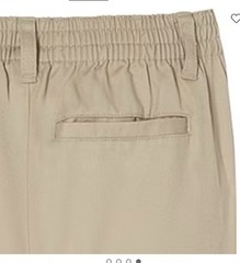 French Toast Relaxed Fit Pull- On Flat Front Pants In Khaki Size 16