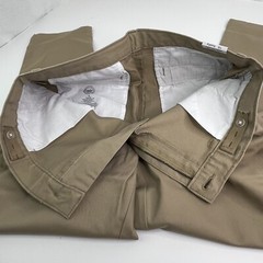 School Uniform Pants Husky 16 Straight Leg Beige Adjust Waist Stretch Reinforce