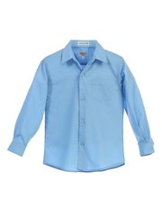 Boys Dress Shirt Long Sleeve Solid School Uniform Size 4-20 Formal Wedding New