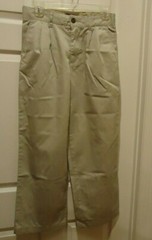 Cherokee School Uniform Size 16 Cotton Boy Beige Pant Adjustable Waist 3 Pockets