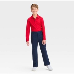 Cat & Jack Boys Navy Blue School Uniform Straight Fit Chino Pants Size 12 NWT
