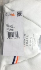 2 French Toast Boys Short Sleeve Pique Polo Uniform Shirts – White – XL 14/16
