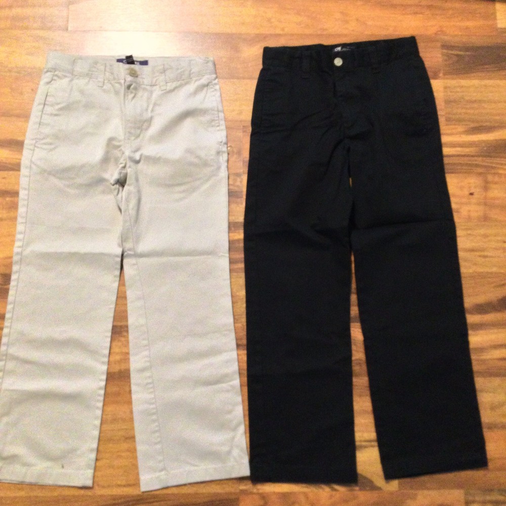 2 Cherokee School Uniform Flat Front Pants *WORN ONCE* Sz 10H 28” Waist EUC!