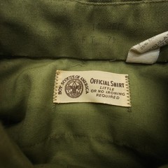 Vintage ~70s USA Boy Scouts Of America Boys Uniform Shirt Youth 14 Green BSA