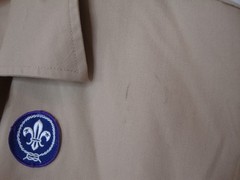 Boy Scout of America Uniform Shirt Youth 2XL Khaki Beige BSA Brown Buttons