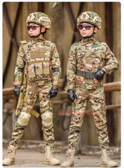 Children’s Camouflage Suit Special Forces Military Training Uniform with Helmet