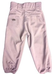 XS Youth Rawlings Baseball Pants Athletic WALY31P Gray Zip Snap Elastic Pocket