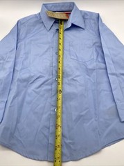 Boys French Toast Uniform/Casual Blue Long Sleeved Button Up Shirt Size 6