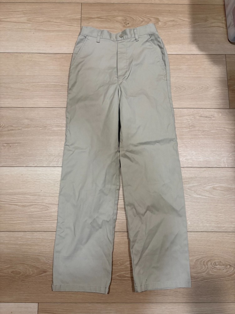 French Toast Boys Khaki School Uniform Pants Size 14 Relaxed Fit Adjustable Wais