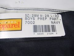 A+ Fabrics Boys Sz 28 M Waist 28 Length 30 Navy Blue School Pants Wrinkle Free