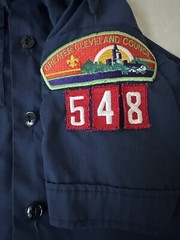 Size 14 Cub Scout Of America Blue Shirt with collar, 10 buttons, pockets VTG.