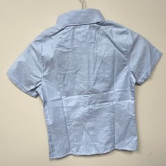 French Toast girls Uniform Shirt Light Blue 12 Short Sleeve Button-Up