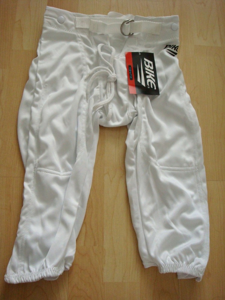 NWT BIKE ATHLETIC Football Pants WHITE Uniform YOUTH XL
