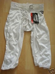 NWT BIKE ATHLETIC Football Pants WHITE Uniform YOUTH XL