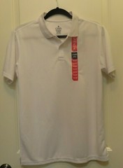 Chaps Boys School Approved Performance Short Sleeve Polo Shirt XL Blue White