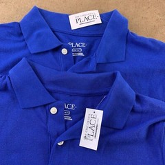 The Children’s Place Boys Polo Shirt Lot Of 2 Renew Blue Short Sleeve L New