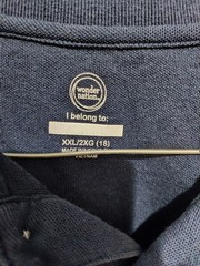 Two White and One Navy Blue Wonder Nation polo shirt size 18