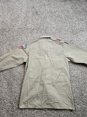 Vintage Boy Scouts Of America Shirt Boys Large Brown Official Uniform USA Made