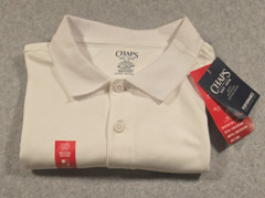 Chaps Boys’ Performance Short Sleeve Shirt XL (18/20) White – Lot of 2