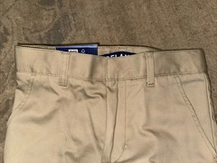 New French Toast Uniform Pants Youth Boys Sz 10 Slim Beige Adjustable Waist