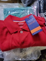French Toast Boys’ Pique Polo Short Sleeve Uniform Shirt Size L(10/12) Red