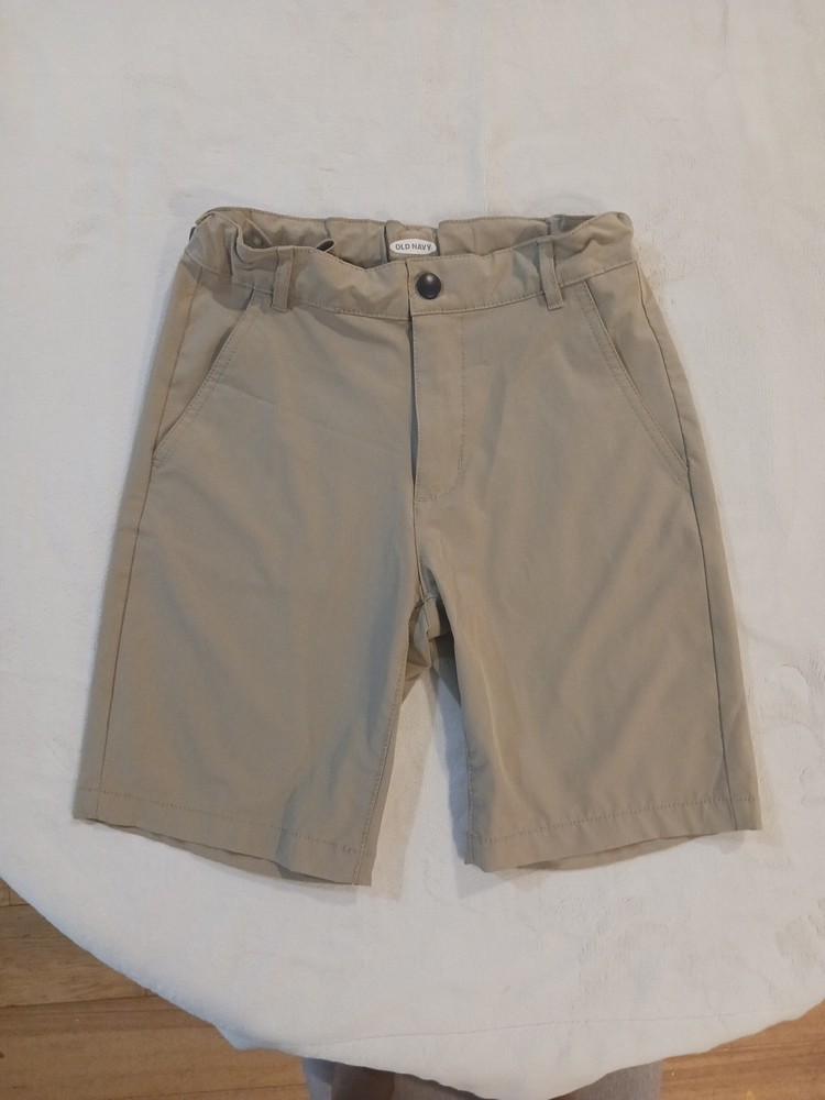 Old Navy Uniform Shorts Khaki Boys size 12 Adjustable Waist Excellent Condition