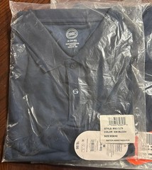 Wonder Nation, Lot Of 4, School Uniform Short Sleeve Polo 38/40 Navy Blue, YM