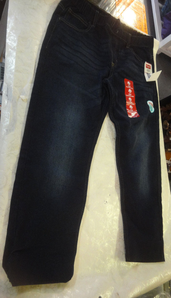 Wrangler Slim fit boys 14 husky denim dark blue jeans NWT