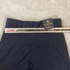 U.S POLO ASSN. School Uniform Flat Front Pants Boys 16 Blue ADJUSTABLE WAIST NWT