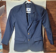 French Toast Boys Navy Blue Blazer Uniform Lined Size 6X/7 *Very Nice Condition*