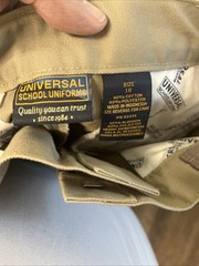 Boys 16 Flat Front Universal Uniform Pants Khaki New Tags School Waist 29