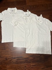 3 Old Navy Boy’s Pique Uniform Stretch Polo White Size XL 14-16