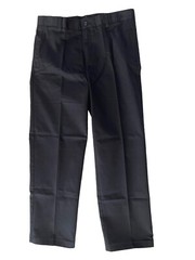 Lands End Boys 18S (14-15) YRS Ins 29″ Black Chino Pants Iron Knee NEW #3486