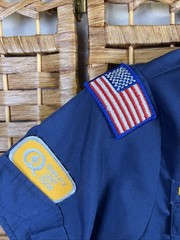 VTG Boy Scouts Of America Cub Scout Shirt Youth S Blue Uniform Patches Bobcat