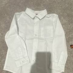 Cat & Jack Boys White 100% Cotton Dress Shirt 4T Long Sleeve Uniform