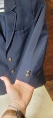 French Toast Boys Navy Blue Blazer Uniform Lined Size 6X/7 *Very Nice Condition*