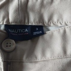 Nautica School Uniform Khaki Stretch Easy Care Pants Size 3 MPN NUFBC030