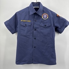 Boy Scouts of America Shirt Youth Medium Blue Uniform Short Sleeve BSA USA