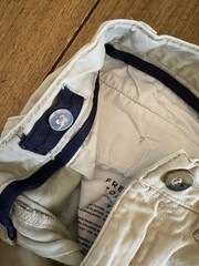 Old Navy French Toast Boys Uniform Bermuda Shorts Size 7 Beige 2 Piece Set