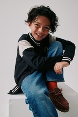 boys Bomber Varsity Jacket Large Tidal