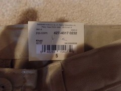 Boys, Arizona Jeans, School Uniform Shorts, Size: 5, Flat Front, Khaki, NWT