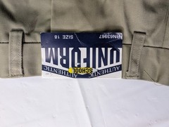 Authentic School Uniform Size 18 Khaki Pants Pleated With Tags