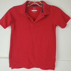 Wonder Nation Boys Red Polo Shirt Size 6-7 SS Cotton Uniform