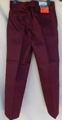 Genuine 20″ x 17″ School Uniform Burgundy Boys Pants 4 Reg
