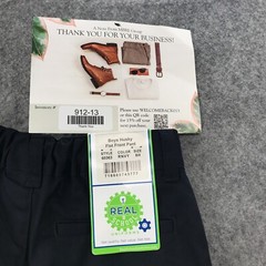 Real School Uniforms Boys Size 8H Husky Flat Front Back Elastic Waistband NWT