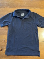 Nautica Boys Short Sleeve Navy Blue Polo- School Uniform: Large 12/14